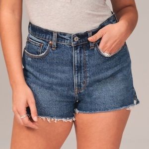 NWT Abercrombie & Fitch Curve Love Mom Shorts High Rise sz 34 / 18